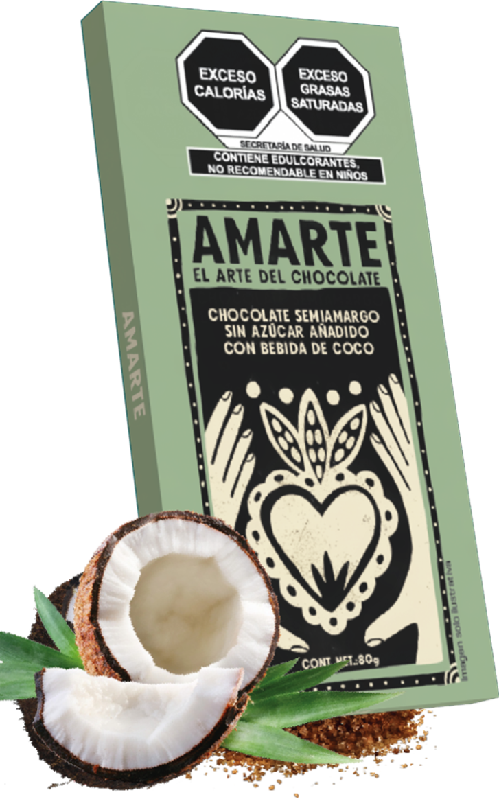 Chocolate Semiamargo Sin Azúcar Añadido Con Bebida De Coco