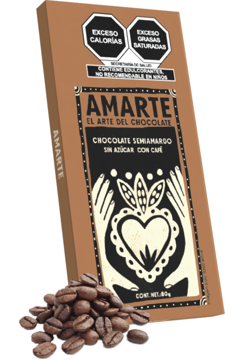 Chocolate Semiamargo Sin Azúcar Con Café