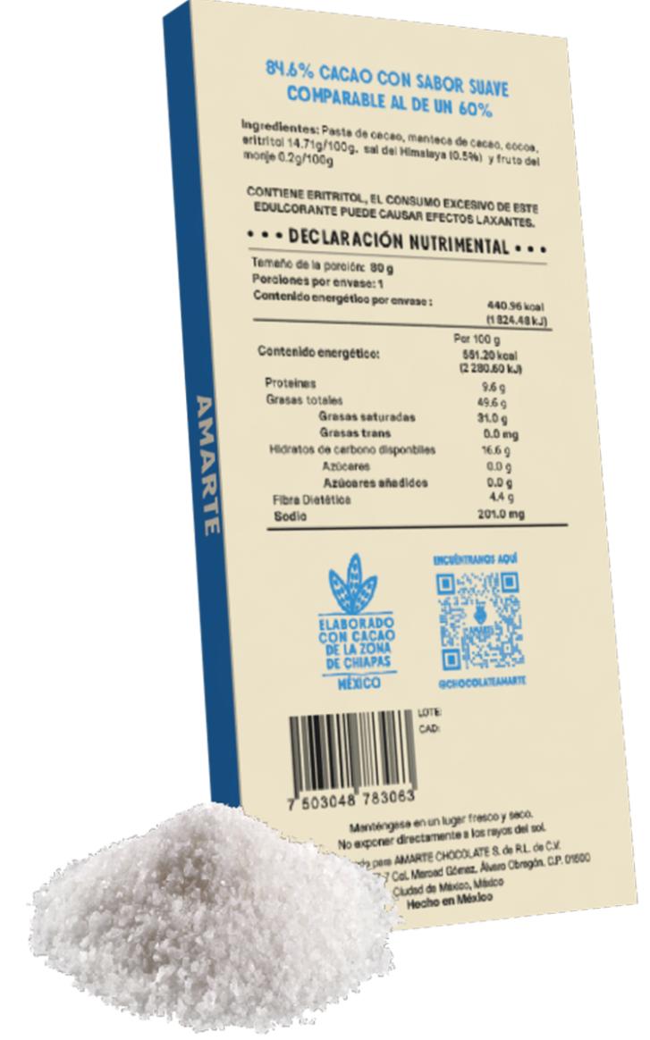 Chocolate Semiamargo Sin Azúcar Con Sal