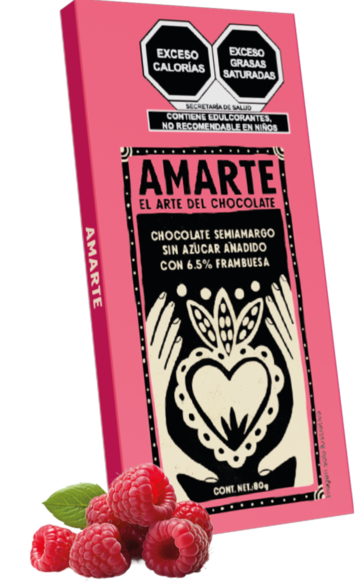 Chocolate Semiamargo Sin Azúcar Añadido Con Frambuesa