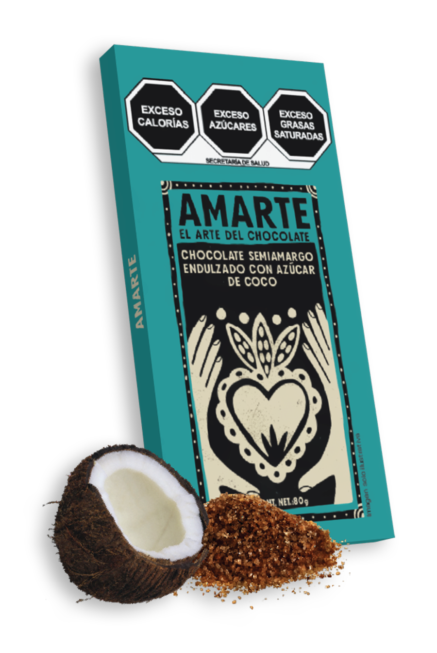 Chocolate Semiamargo Endulzado Con Azúcar de Coco
