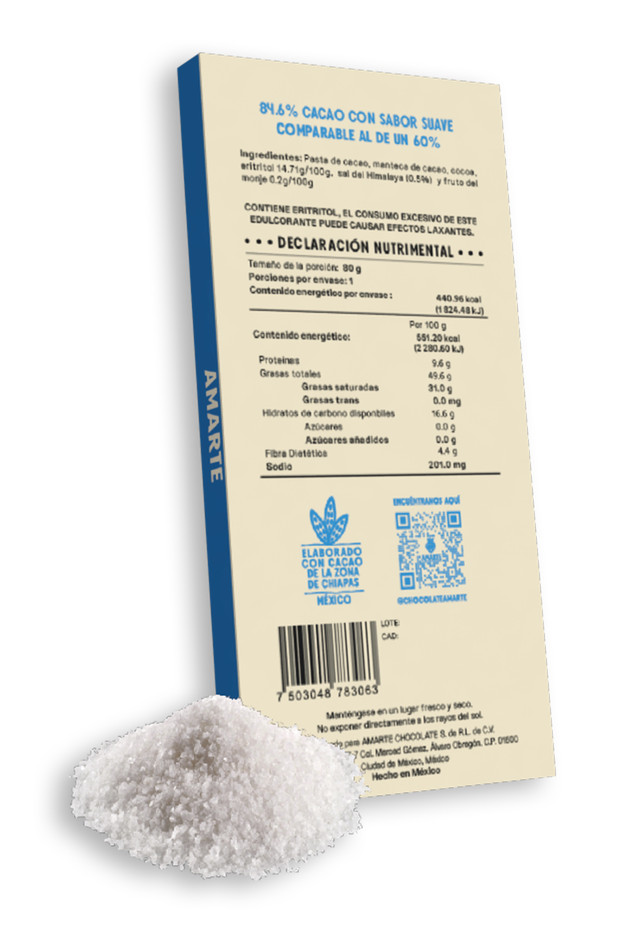 Chocolate Semiamargo Sin Azúcar Con Sal
