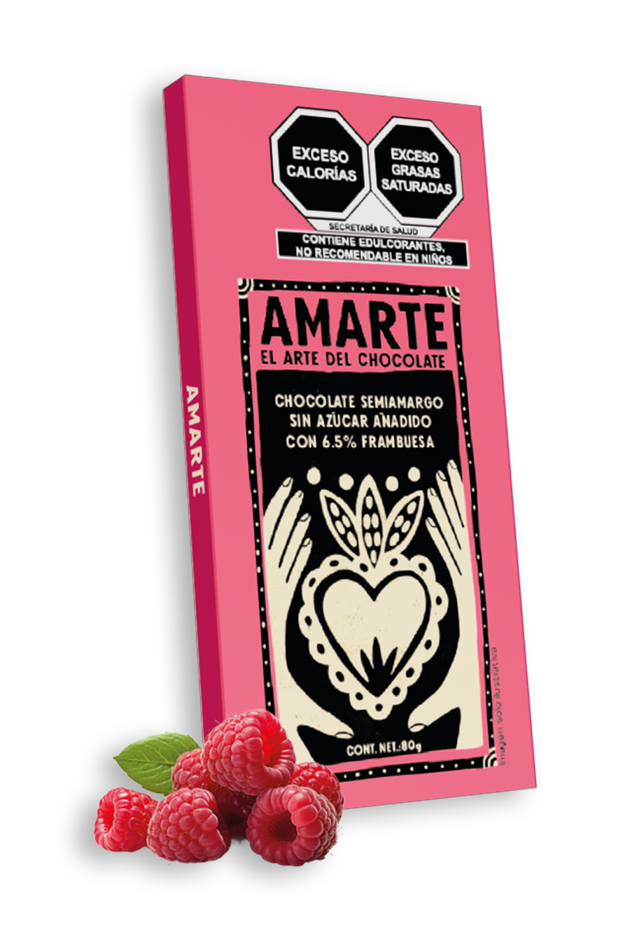 Chocolate Semiamargo Sin Azúcar Añadido Con Frambuesa