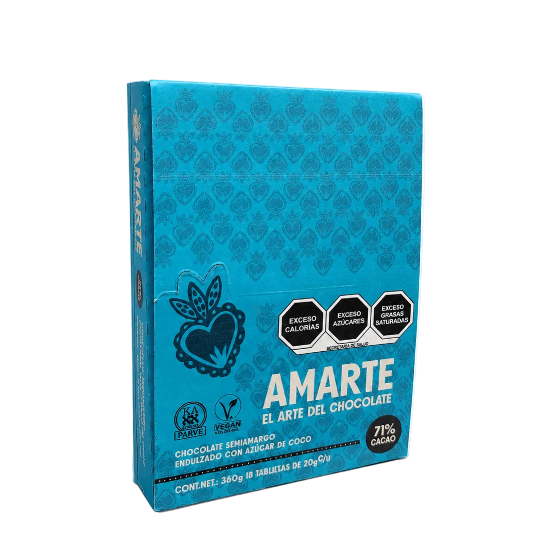 Gráfico promocional de la barrita de 20 g AMARTE con azúcar de coco