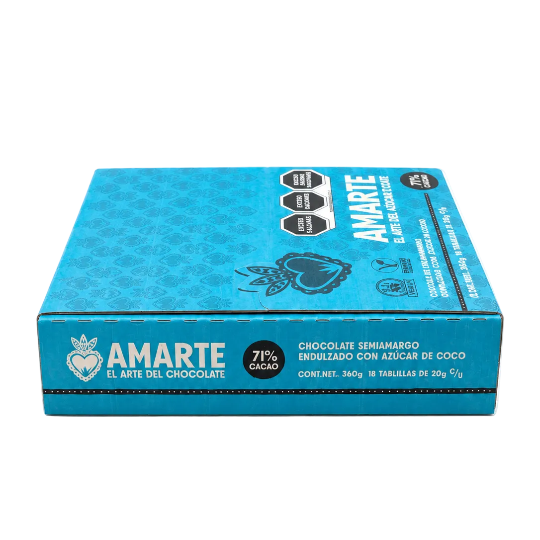 Caja cerrada de 18 barritas AMARTE con azúcar de coco de 20 g