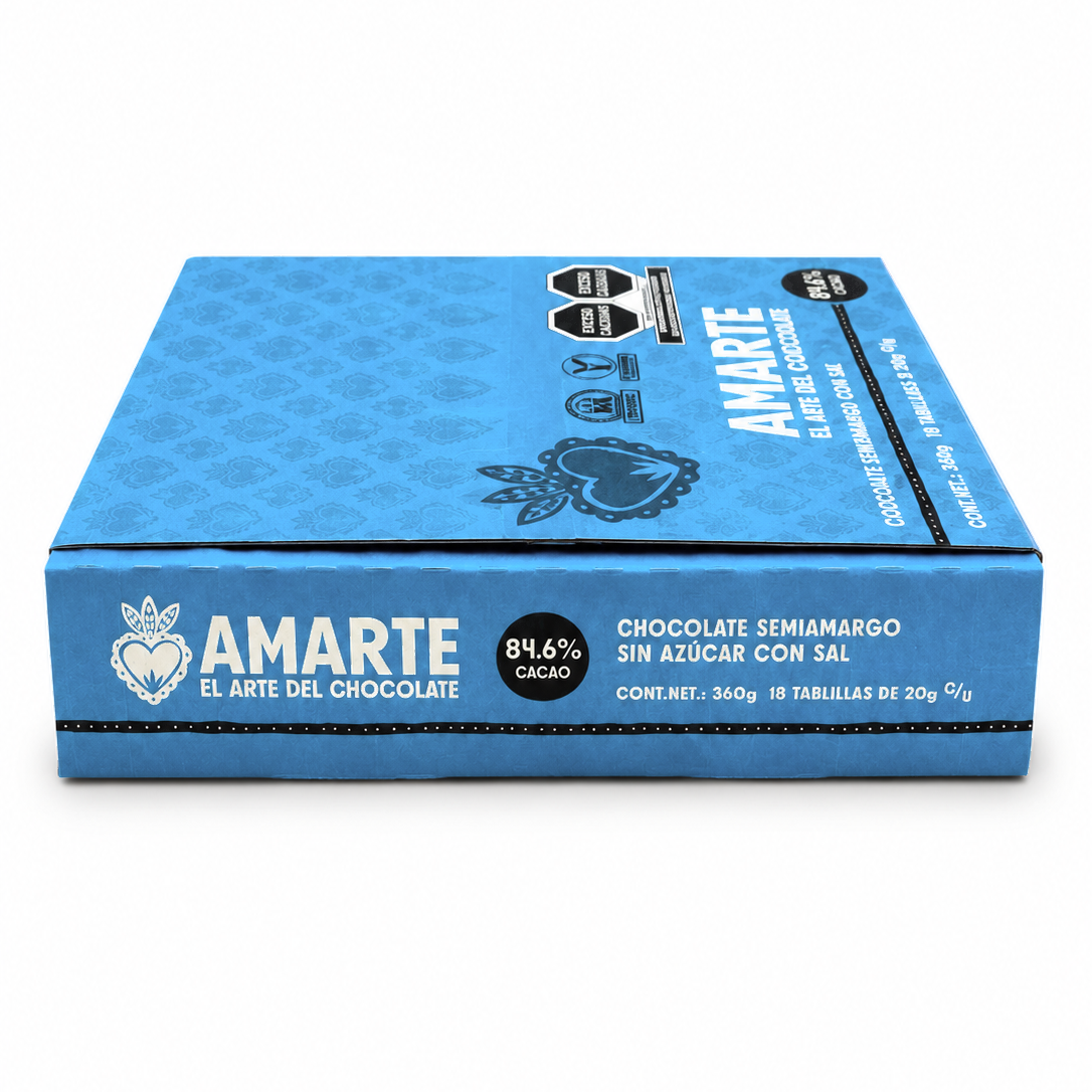 Caja cerrada de 18 barritas AMARTE con sal de 20 g